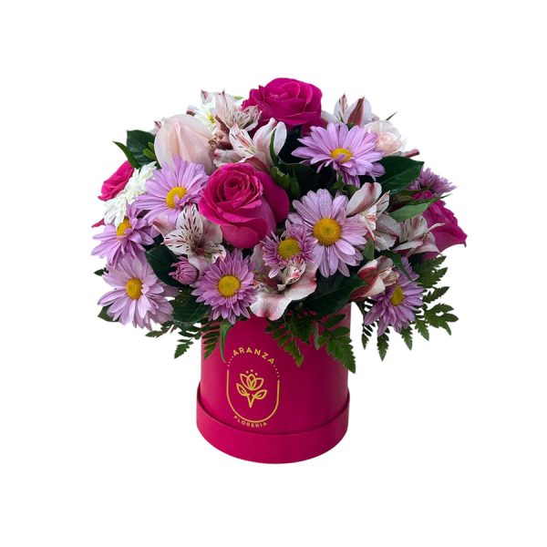 Mix de flores de estación y rosas colores variados